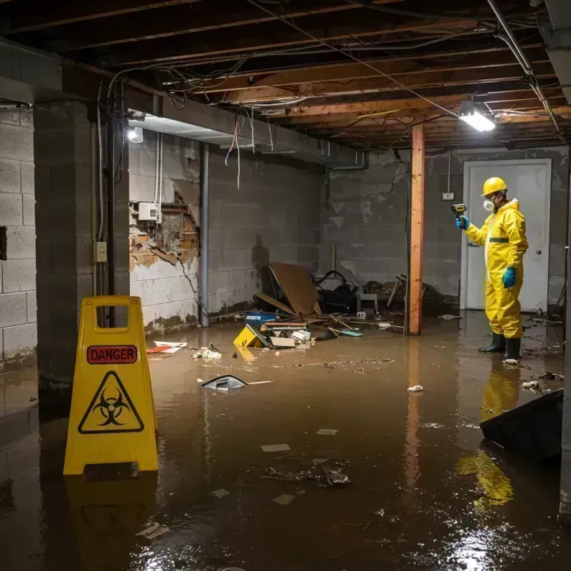 Flooded Basement Electrical Hazard in Douglas County, IL Property